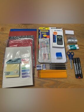 New  Back to School Supplies Set  Over 50 items including Scientific Calculator